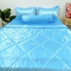 BỘ CHĂN GA PHI LỤA  CAO CẤPmàu xanh da trời