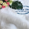 Thảm lông thú nhân tạo màu trắng hồ ly 