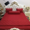 BỘ CHĂN GA THUN HÀN QUỐC CAO CẤP ĐỎ ĐÔ