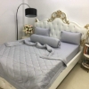 BỘ CHĂN GA THUN HÀN QUỐC CAO CẤP XÁM BẠC