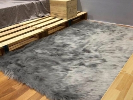 THẢM LÔNG MÀU XÁM HỒ LY 