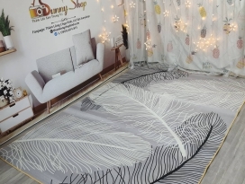 THẢM BALI MẪU XÁM LÔNG CHIM