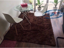 Thảm lót sàn cao cấp màu nâu socola