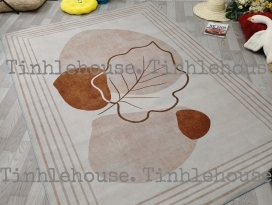 Thảm bali mẫu lá nâu 1m6*2m3