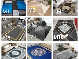 Thảm bali mẫu hoa xanh 1m6*2m3 