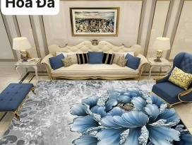 Thảm bali mẫu hoa đá 1m6*2m3