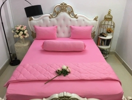 BỘ CHĂN GA THUN HÀN QUỐC CAO CẤP HỒNG PHẤN