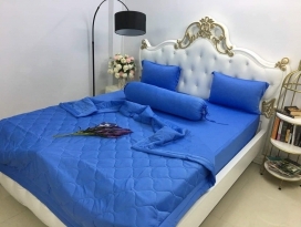 BỘ CHĂN GA THUN HÀN QUỐC CAO CẤP XANH HẢI QUAN
