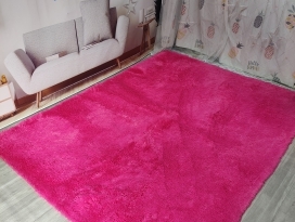Thảm lông lót sàn hồng sen 