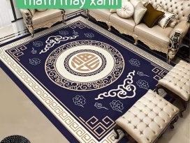 Thảm bali mẫu mây xanh 1m6*2m3 và 2m*3m